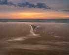 USA, New Jersey, Cape May National Seashore. Ocean and beach at sunrise. Art Print